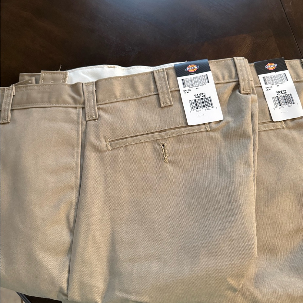 Men’s 2 pair Dickies Khaki Pants 36x32 - Picture 2 of 4